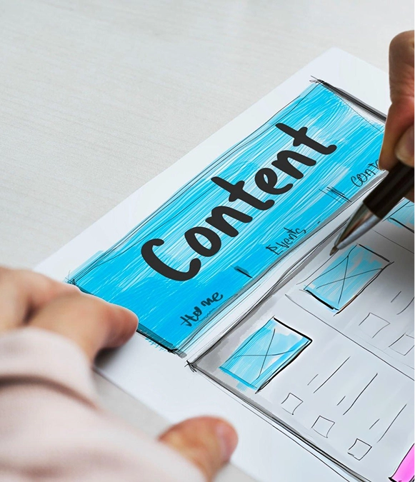 White label content optimization — writing and editing content on paper for SEO improvement