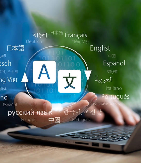 White label Duda multilingual support — website interface displaying multiple language options across layered screens