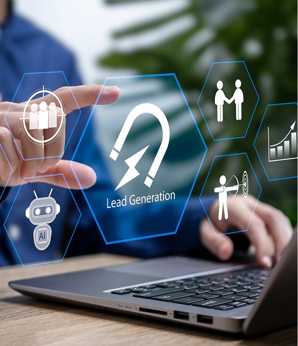 White label funnel and landing page builder — advanced 3D automation structure with connected elements and flow