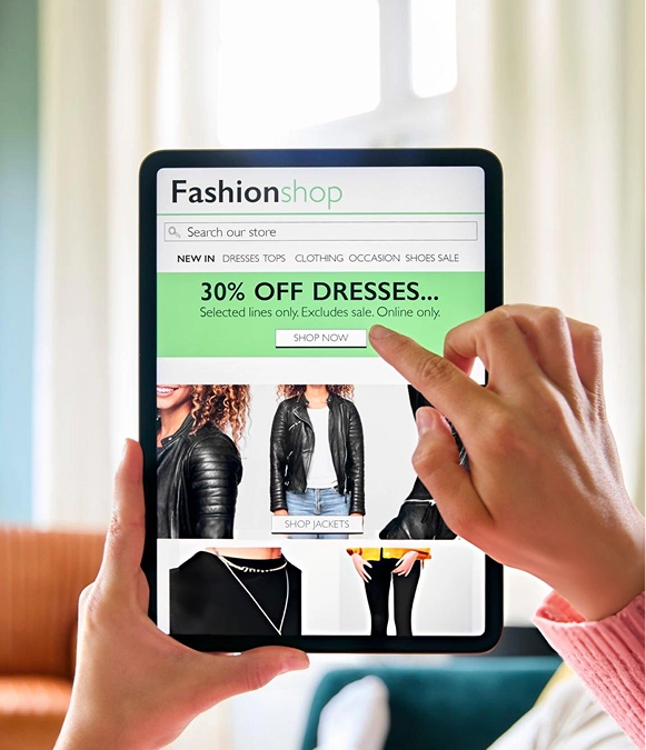 White label product page optimization — browsing and analyzing product details on iPad for conversion improvement