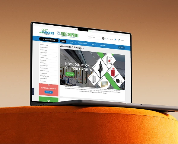 White label Shopify Plus, B2B and enterprise ecommerce — ecommerce website interface displayed on laptop