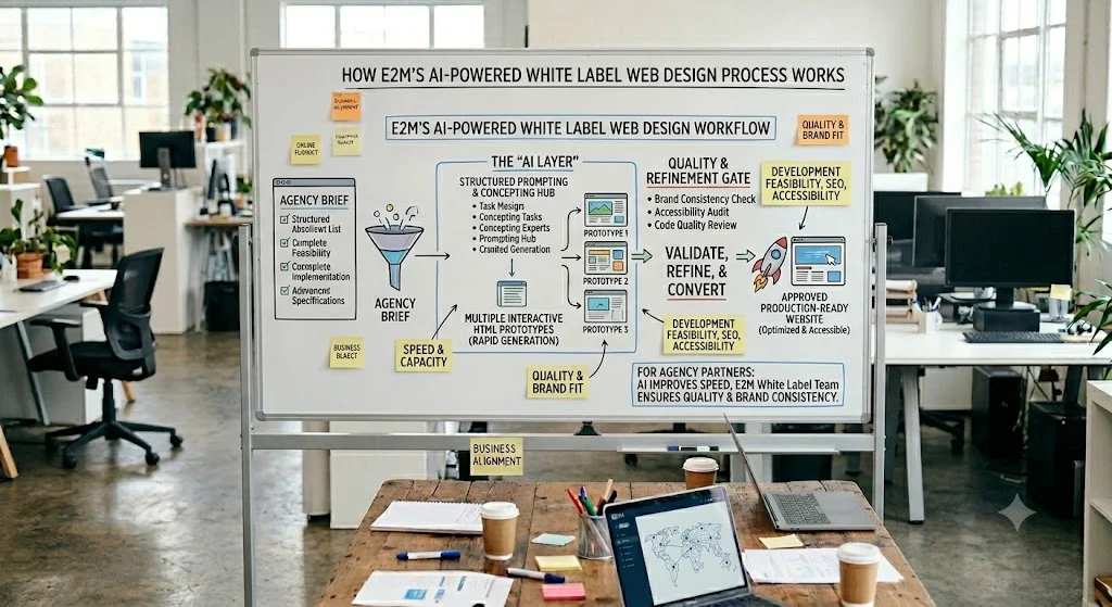 AI Design Tools for Agencies: How E2M Uses Interactive Prototypes to Speed Up Web Delivery